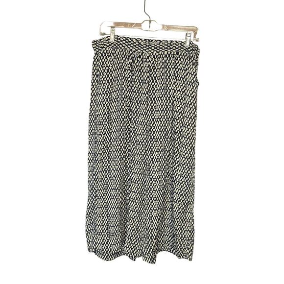 Azel Hazel Womens L Pants Crop Wide Leg Flowy Lightweight Boho Hippie Festival - Picture 1 of 16